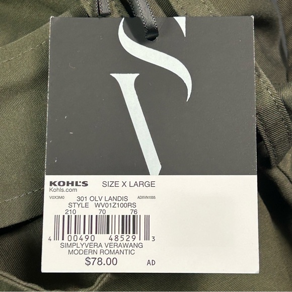 Vera Wang Womens Short Trench Coat Jacket Size XL Zip Belted Neutral Lightweight - Picture 11 of 12